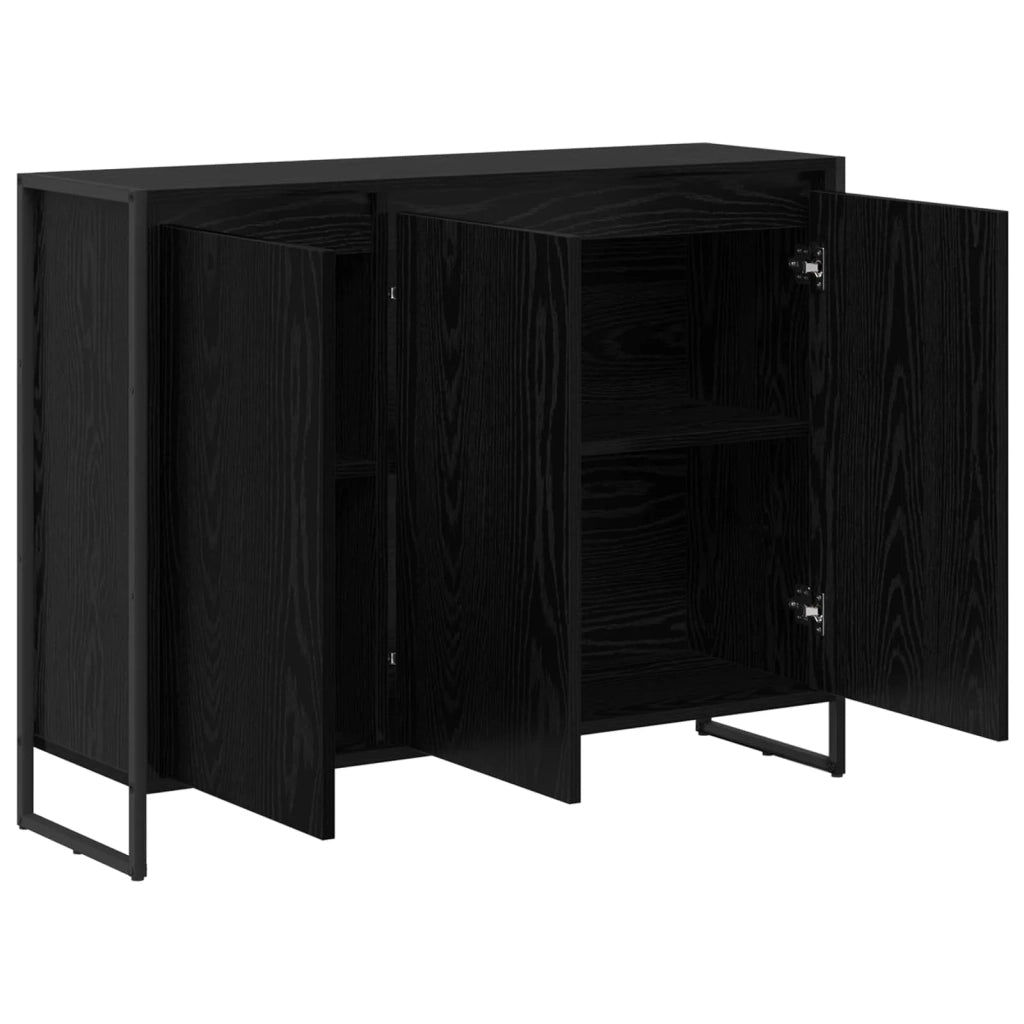 Mobile laterale Rovere Nero 96,5 x 30 x 75 cm Legno multistrato 886606