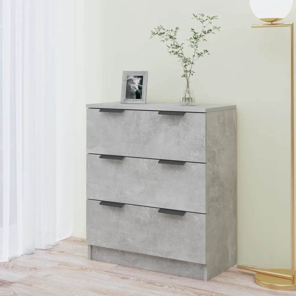 Credenza Grigio Cemento 60x30x70 cm in Legno Multistrato 811074