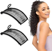 Spilla per capelli a forma di banana, 2 pezzi, con 30 denti, retraibile, per capelli ondulati e capelli naturalmente ricci, duraturo, spilla per capelli.