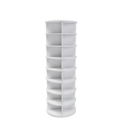 Scarpiera girevole con 8 ripiani per ingresso in PVC 60×60×184 cm bianco