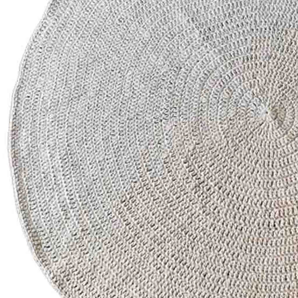 Tappeto rotondo intrecciato beige D150x1h cm