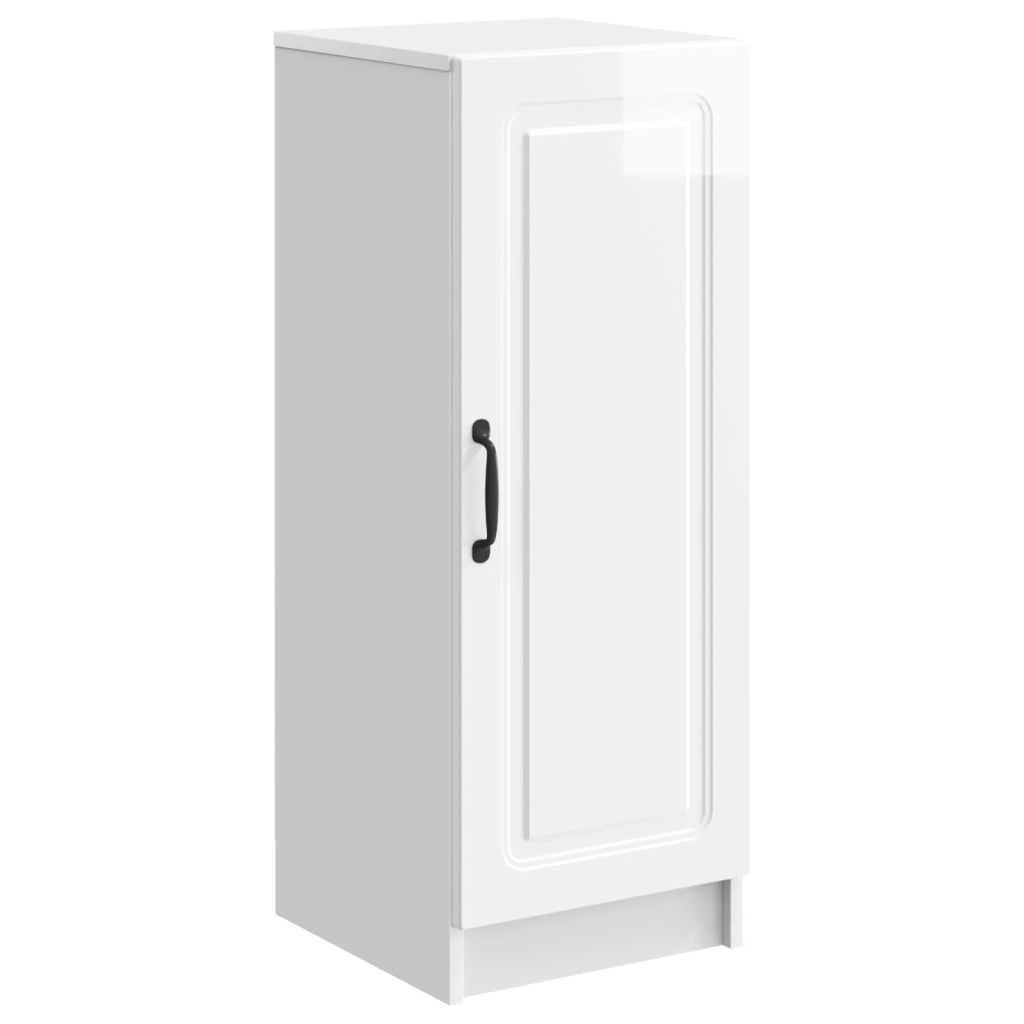 Credenza Bianco Lucido 33 x 34,5 x 87 cm Legno ingegnerizzato