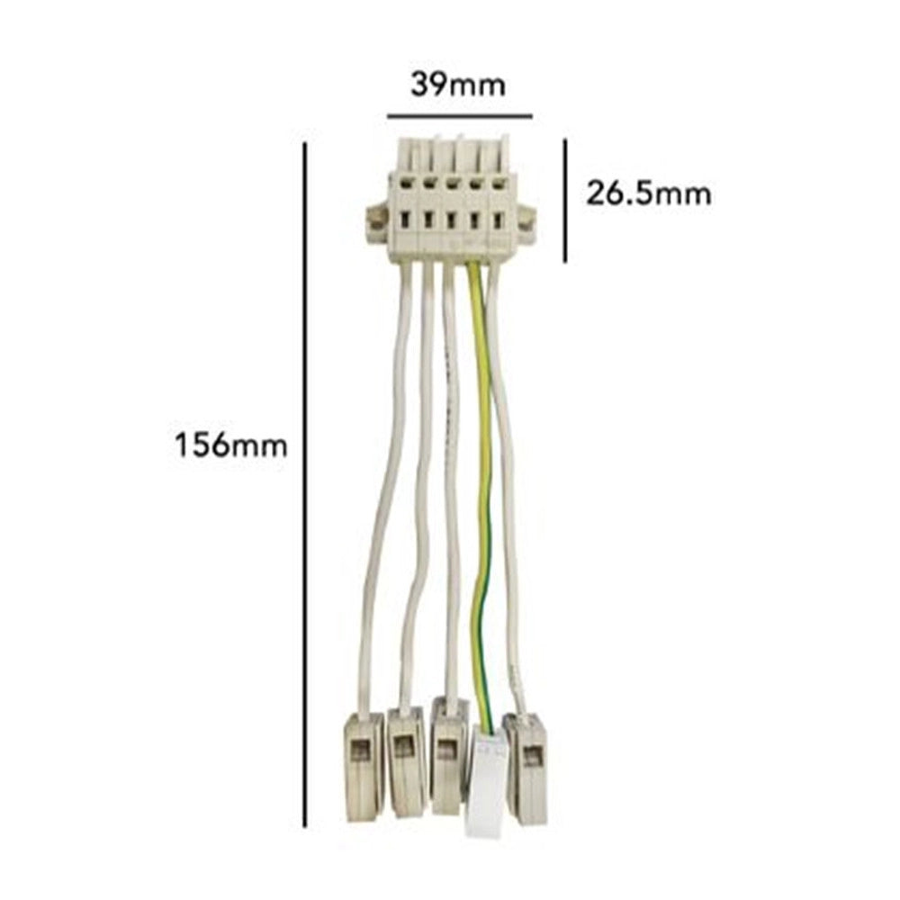 Trade Shop - Connettore Illuminazione Lineare A Led Trifase Per Qj68150-3c Tappo Terminale Qj68150-cv -