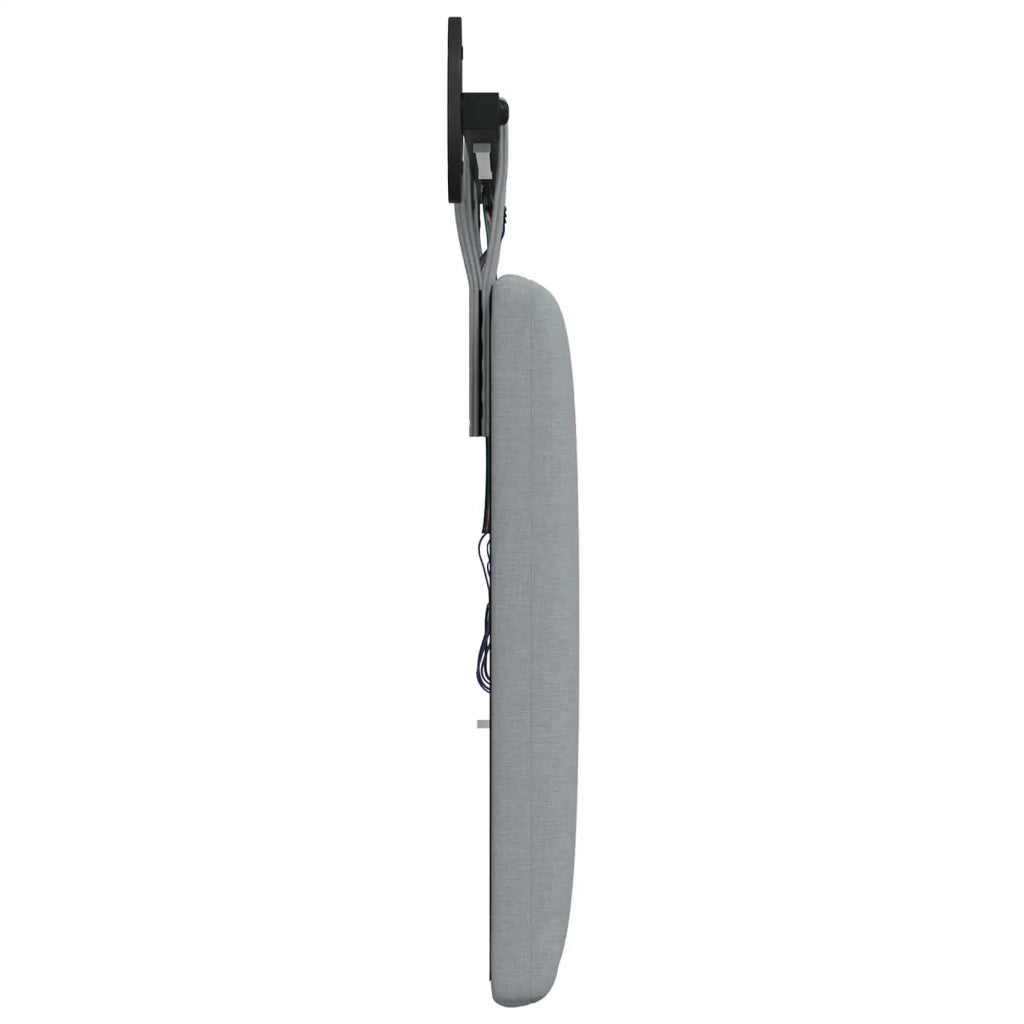 Testiera sospesa Con luce LED Grigio Chiaro Tessuto