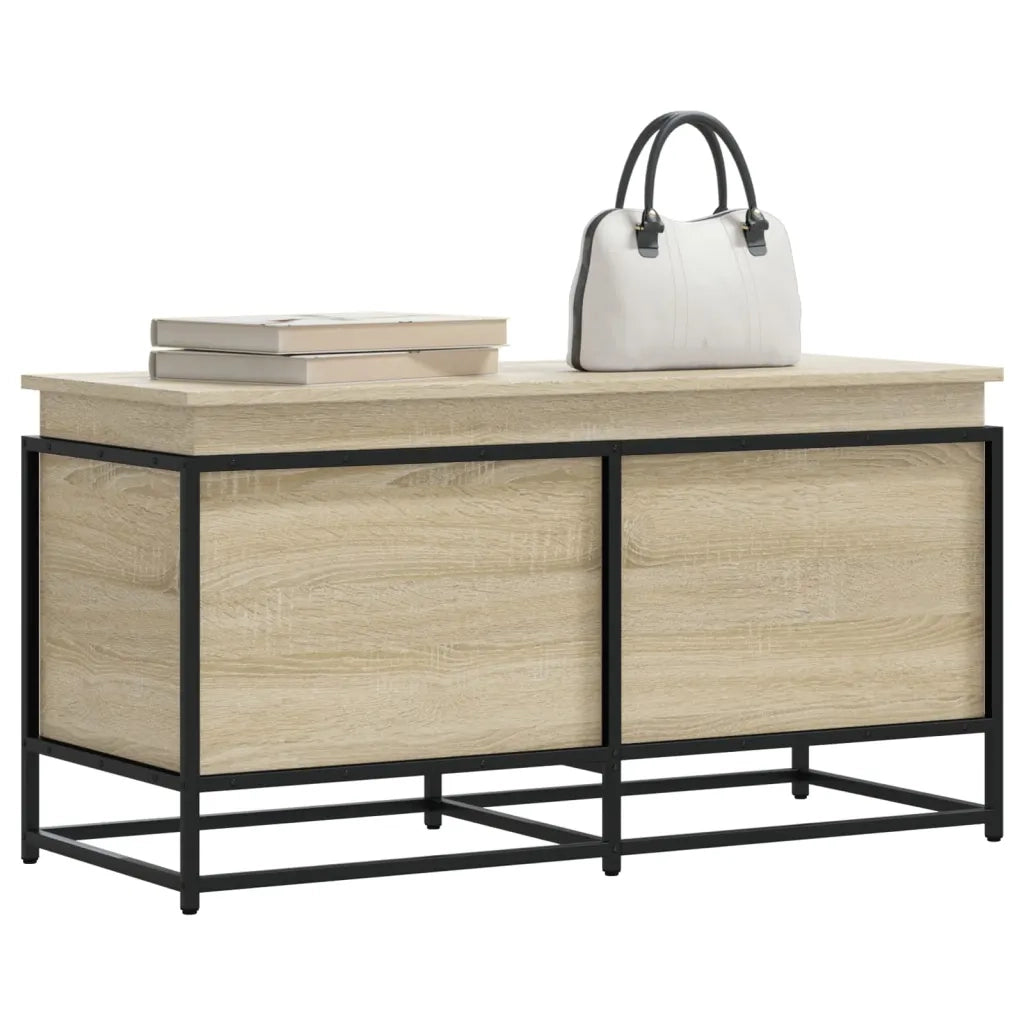 vidaXL Contenitore con Coperchio Rovere Sonoma 100x40x51,5 Truciolato