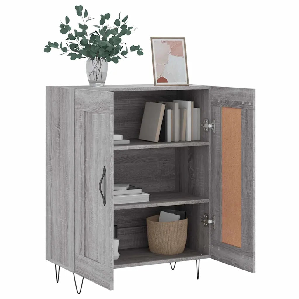 Credenza-Buffet-Armadio da cucina Grigio Sonoma 69,5x34x90 cm in Legno Multistrato 245944