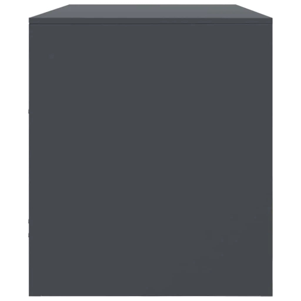 Mobile TV multimediale mensola TV credenza TV adatto per sala da pranzo soggiorno camera da letto antracite 99 x 39 x 44 cm acciaio antracite 02_0026408
