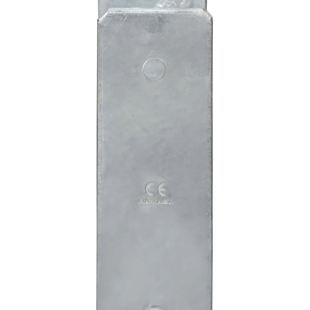 Picchetti per Recinzione 2 pz Argento 8x6x60 cm Acciaio Zincato 145296