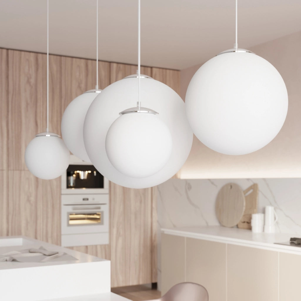 Lampada da terra UGO French Sky 40x40x130cm Acciaio cromato bianco Vetro