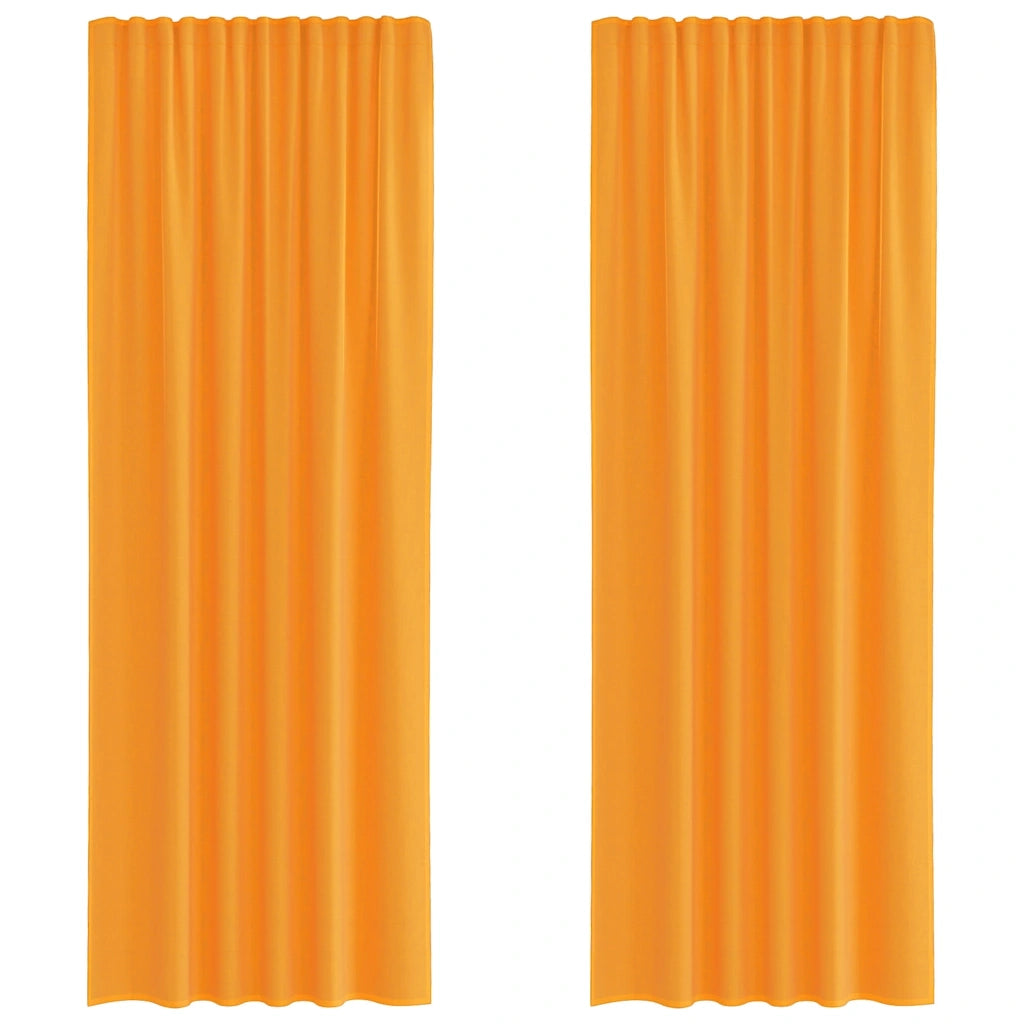 vidaXL Tende in Voile con Tasche per Aste 2 pz Arancio