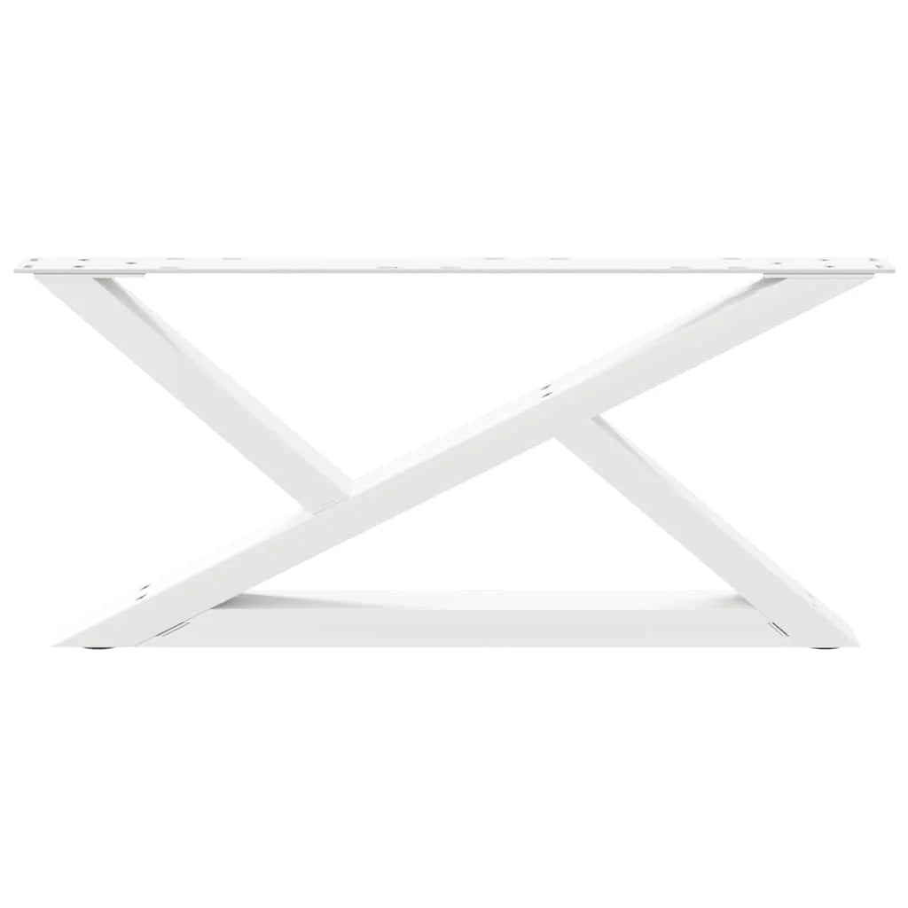 Set di 2 gambe regolabili per tavolino da caffè dal design moderno 70 x 30 cm in acciaio bianco 02_0056979