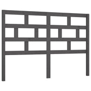 Testiera | Testata per Letto Grigia 141x4x100cm in Legno Massello di Pino