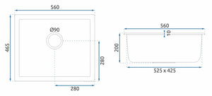 Lavello Granit Nels Black