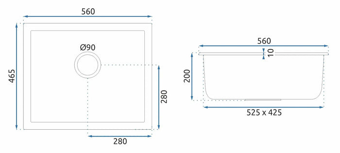 Lavello Granit Nels Black