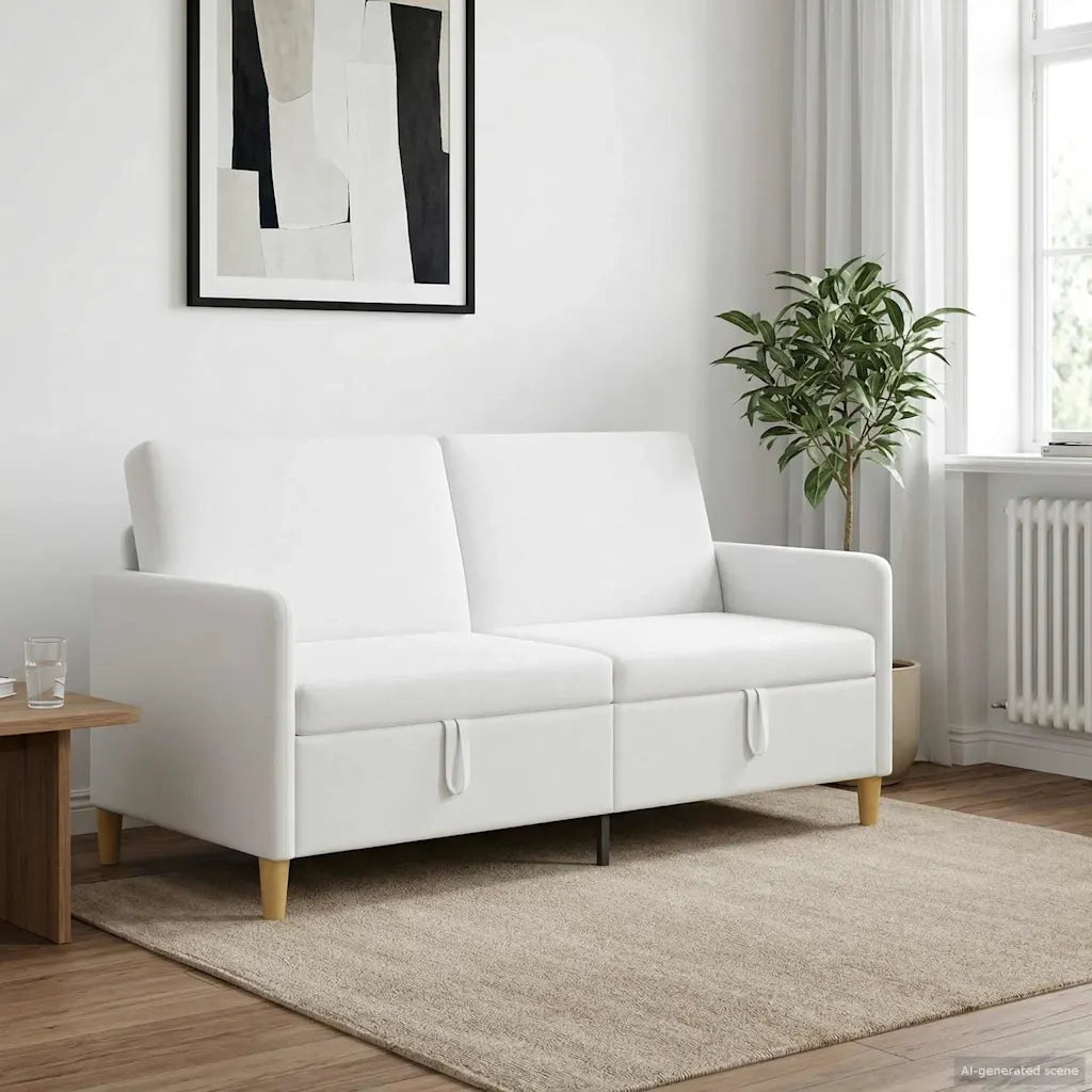 Divano con Storage Bianco 172 x 78 x 87 cm Poliestere 42036958
