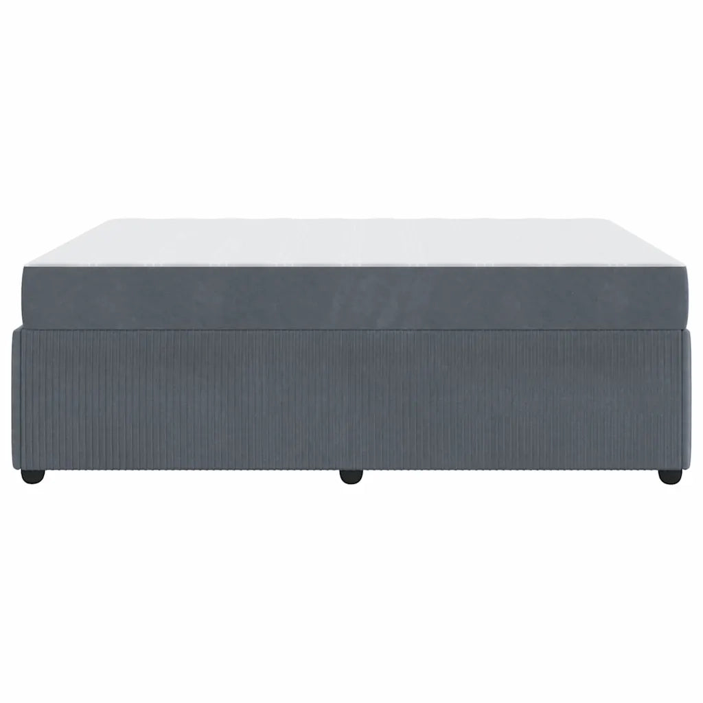 Struttura del letto Grigio scuro 140 x 200 cm Tessuto