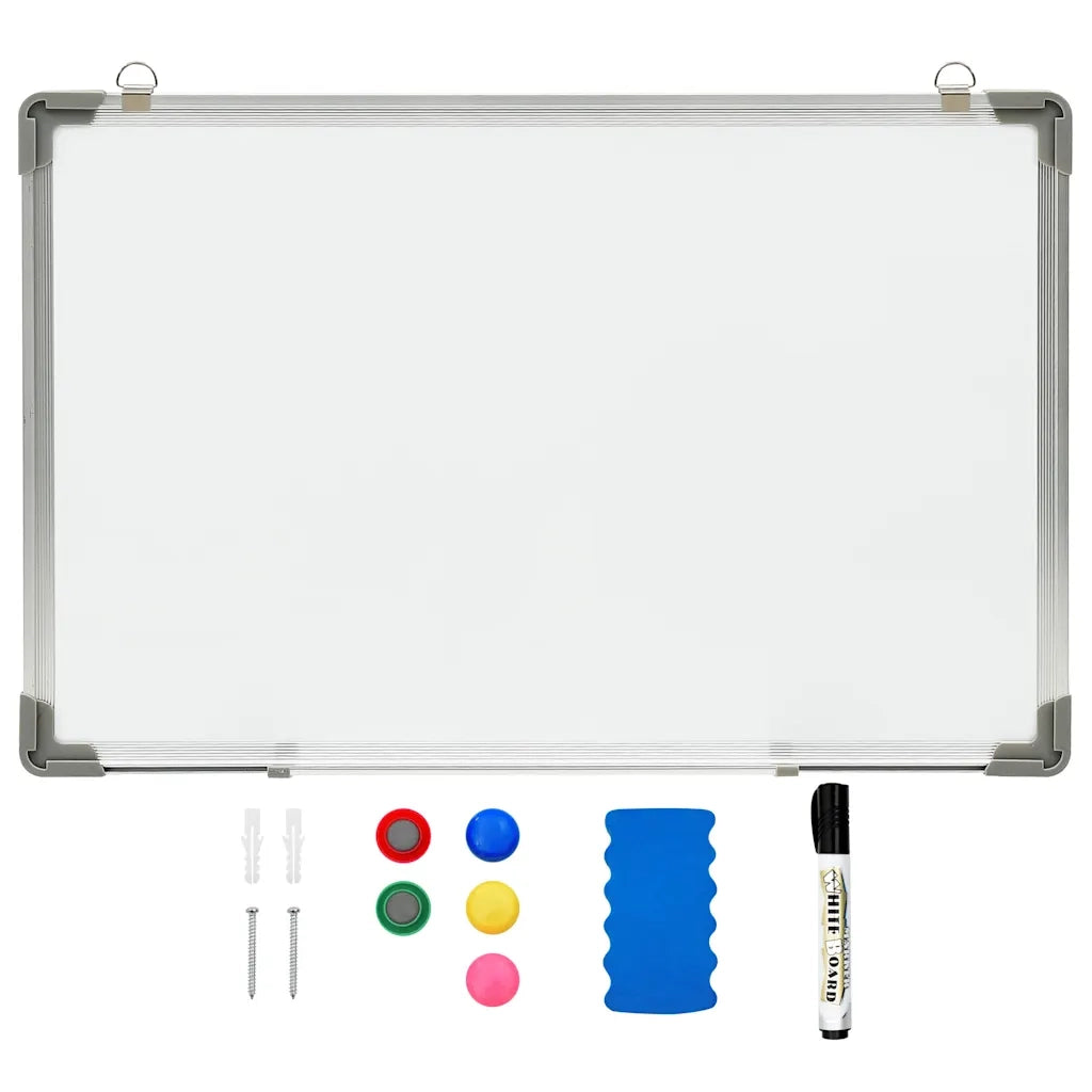 Lavagna Magnetica Bianca Cancellabile a Secco 60x40 cm Acciaio 146631