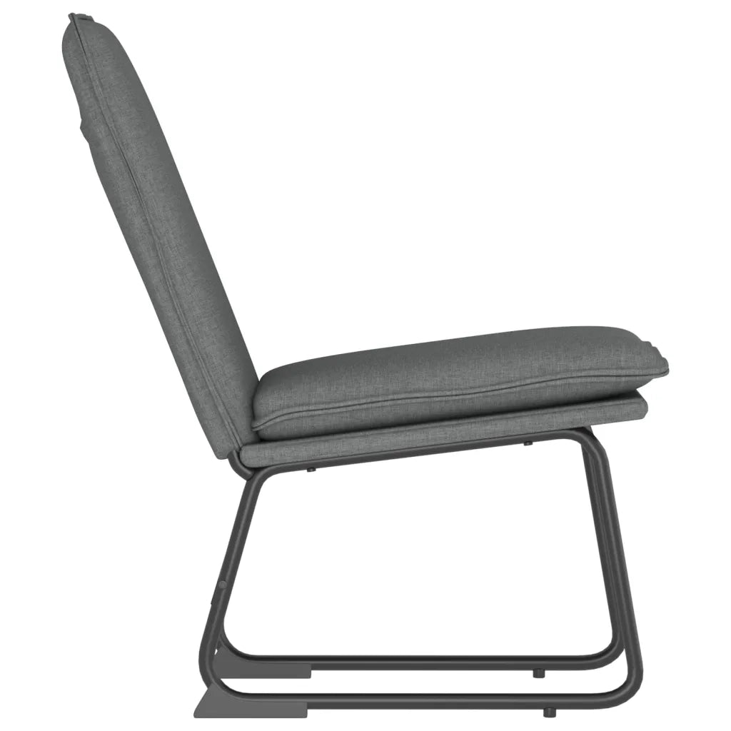 Sedia Lounge Grigio Scuro 52x75x76 cm in Tessuto cod mxl 5596