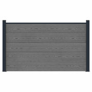 Pannello di recinzione | Recinzione da Giardino WPC e Alluminio Grigio