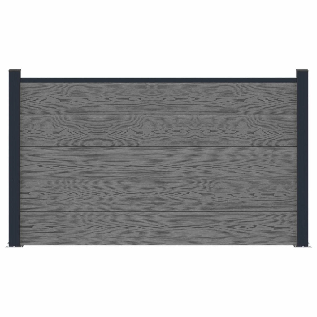 Pannello di recinzione | Recinzione da Giardino WPC e Alluminio Grigio