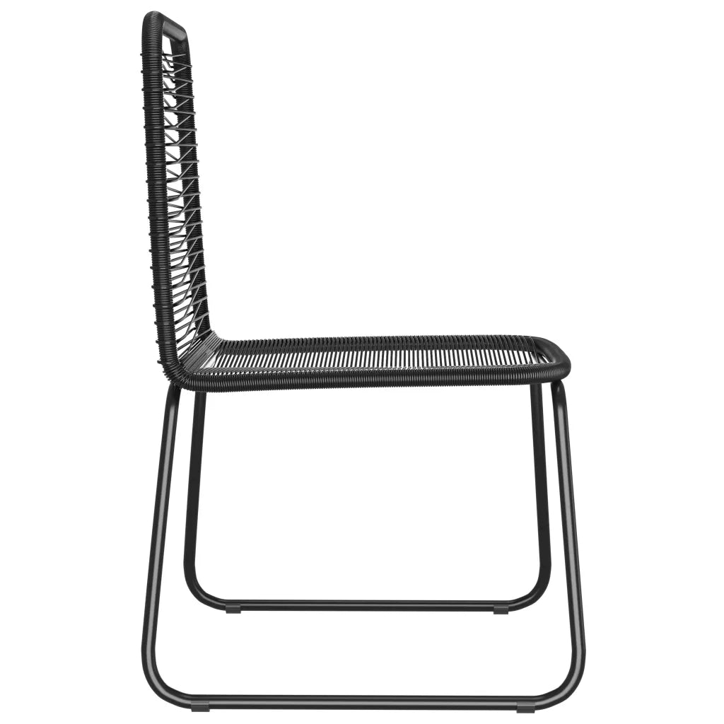 Sedie da Giardino 6 pz in Polyrattan Nero 313113