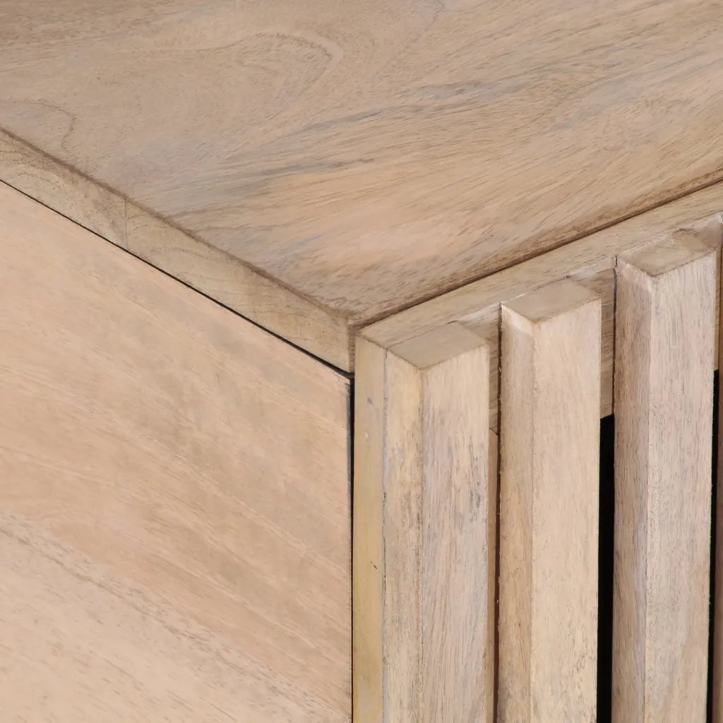 Tavolino da Salotto-Tavolino da soggiorno-Tavolo Bianco 80x51x40 cm Legno Massello di Mango 186239