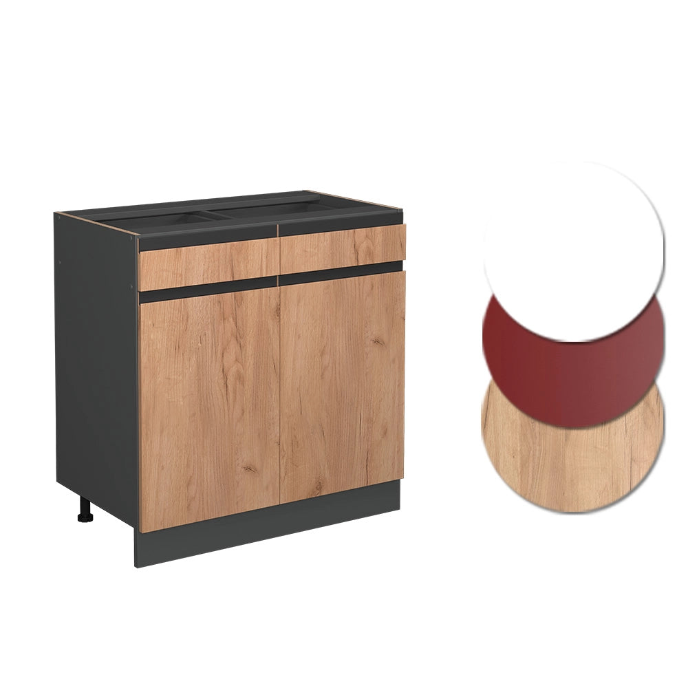 Vicco Mobiletto base per cucina Quercia dorata 80 cm , PL Rovere