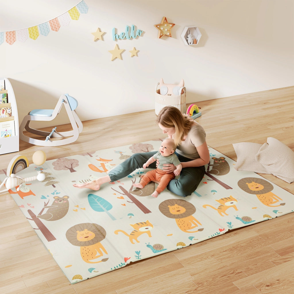 Tappeto gioco per bambini ¨C zephmum ¨C 196x176 cm, multicolore, pieghevole