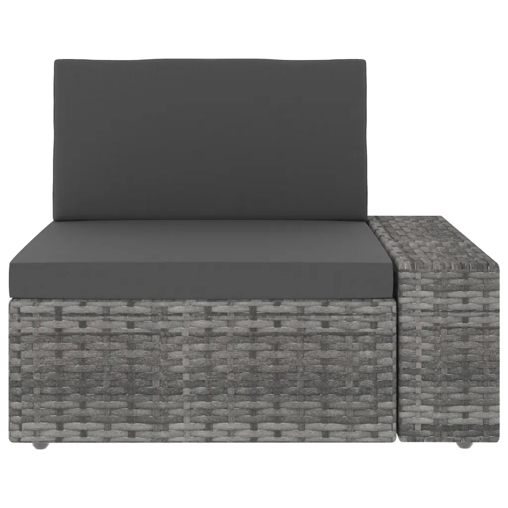 Set Divani da Giardino 5 pz in Polyrattan Grigio 3054599