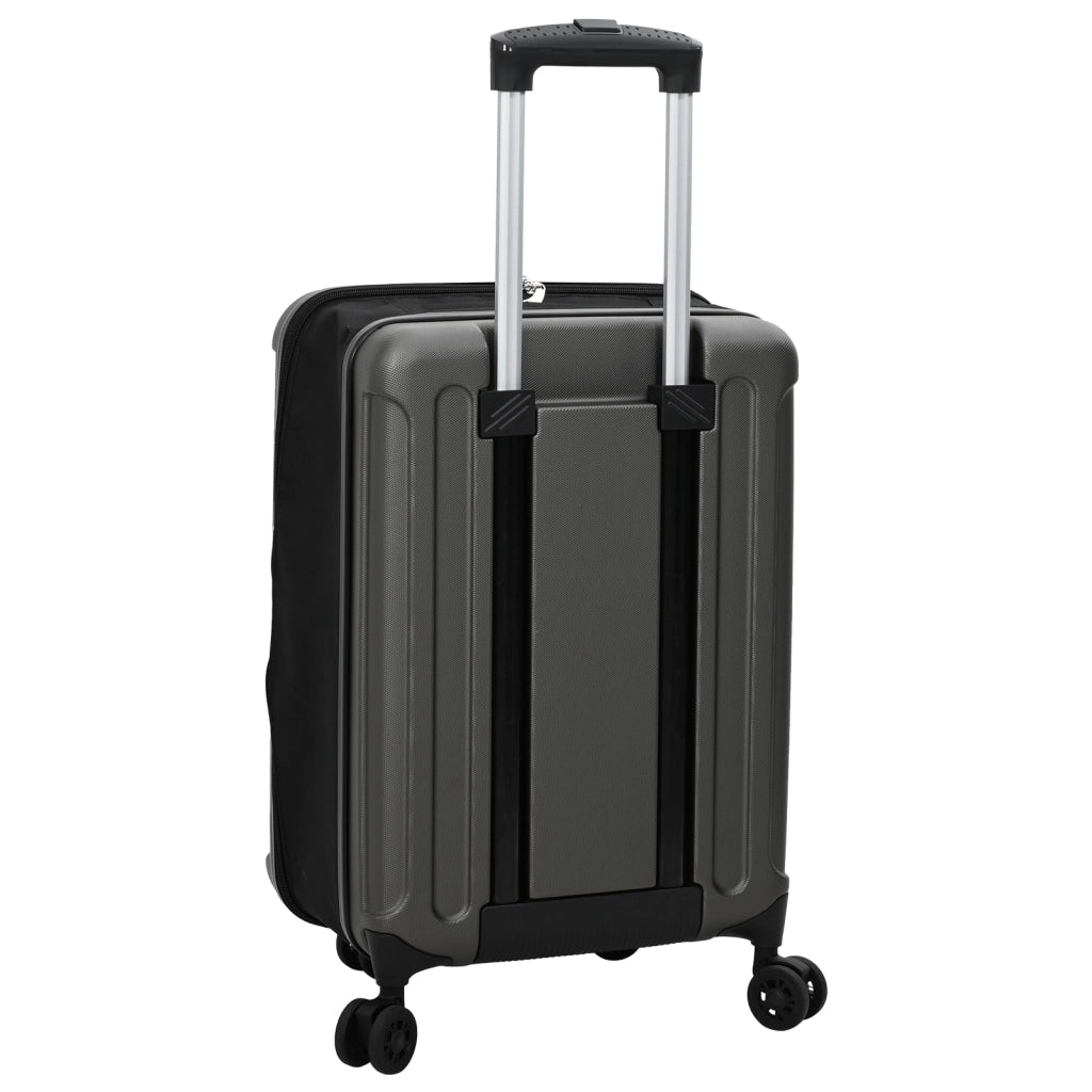 Valigia Pieghevole Guscio Rigido 20'' Grigio Scuro 34x23x55.5 cm ABS