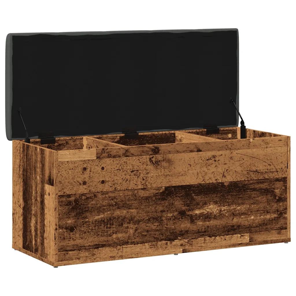 Panca Portaoggetti Legno Antico 102x42x45 cm Legno Multistrato