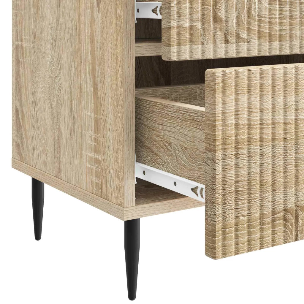 Set di 2 Comodini | Armadio da Notte | Mobiletto da notte Rovere Sonoma 43 x 34,5 x 47,5 cm
