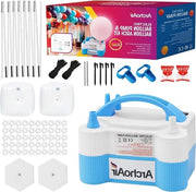 Set di arcobaleno riciclabile con struttura a semicerchio in fibra vetro modulabile - pompa elettrica per palloni - decorazione per compleanni matrimoni feste con piedi rinforzati