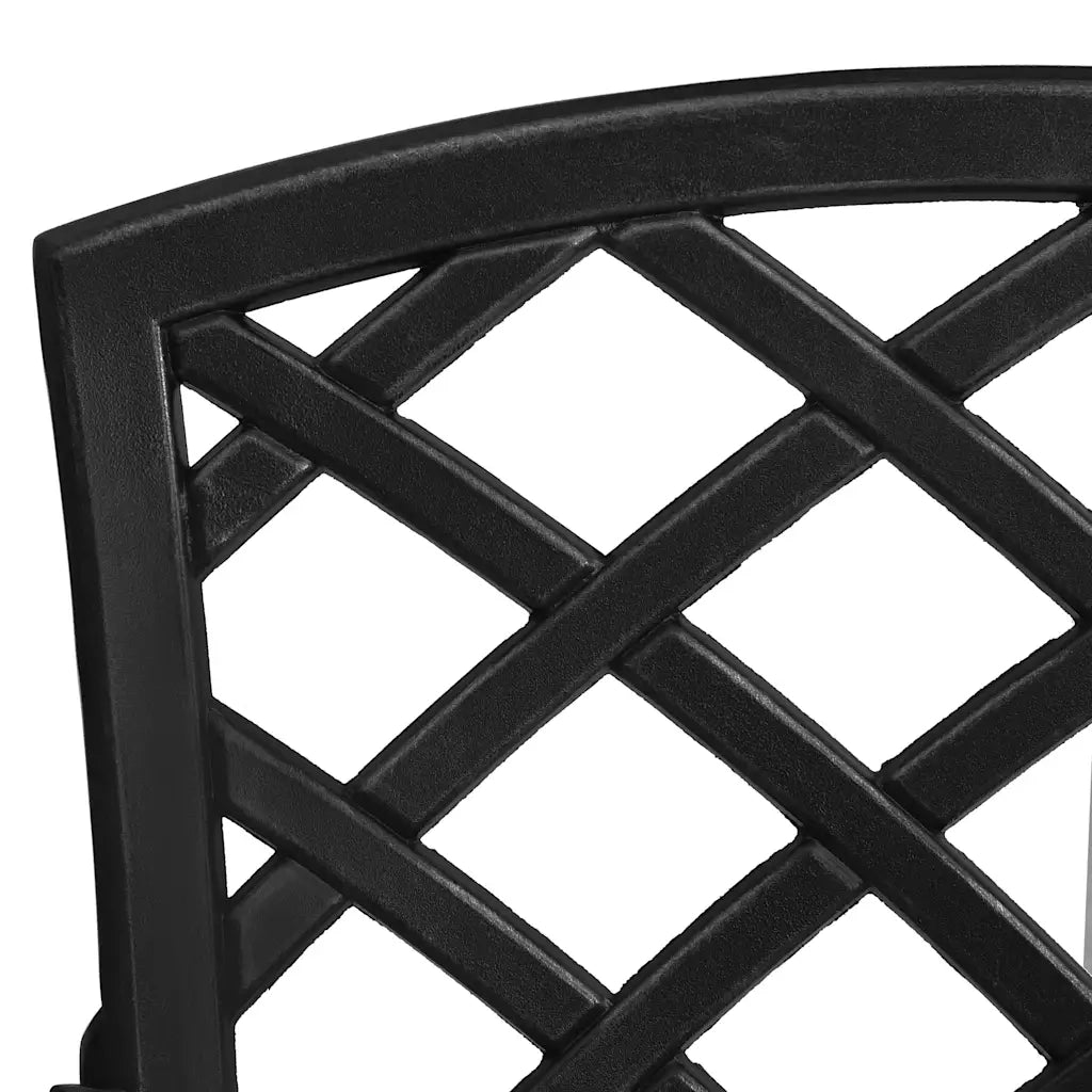 vidaXL Set da Pranzo da Giardino 5 pz Nero in Alluminio Pressofuso