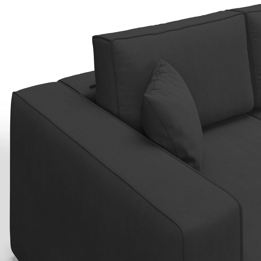 Morfeo Divano 3 sedute tessuto impermeabile 245 cm nero
