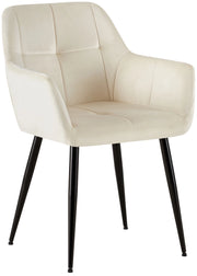 Sedia visitatore Emia Velluto,crema