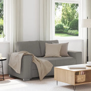 Divano Divanetto-Sofa Grigio Chiaro 120cm Tessuto di Velluto a Coste