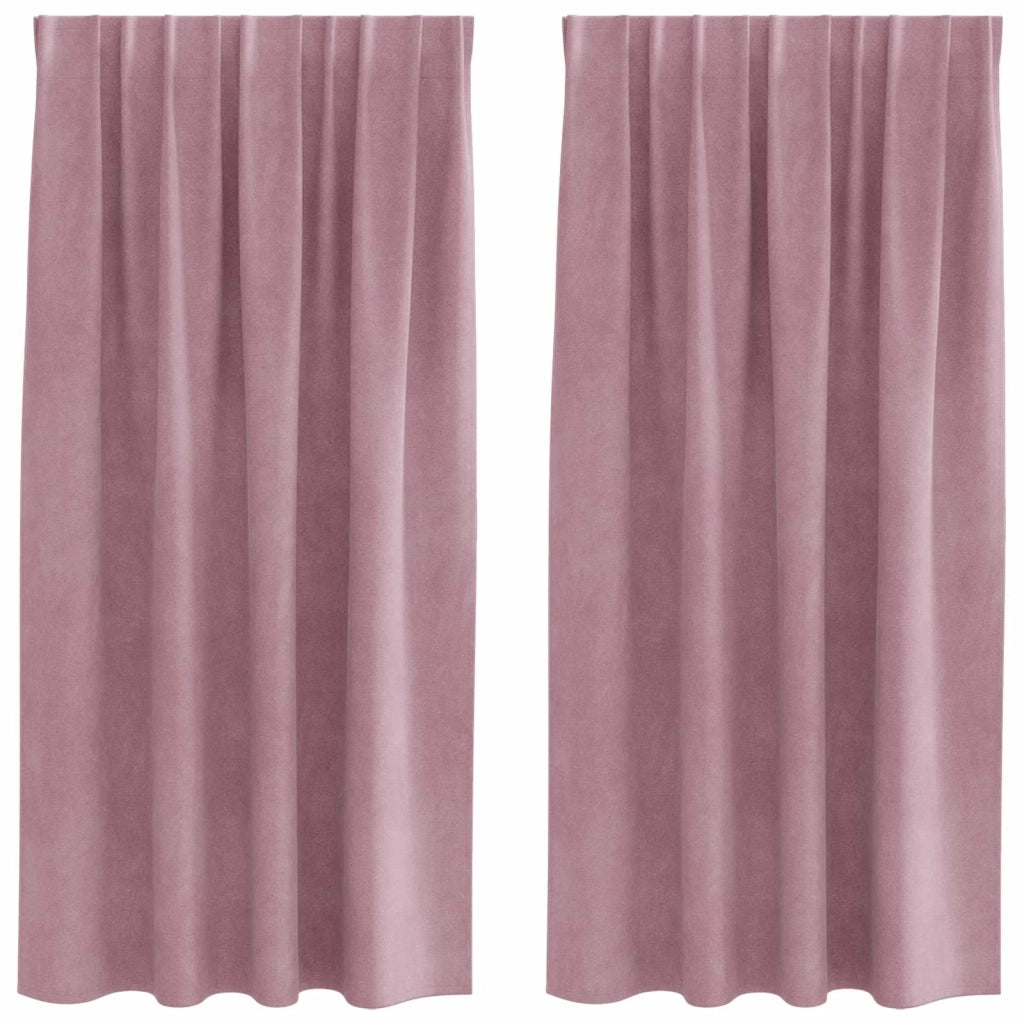 Tende oscuranti 2 pcs Rosa scuro 140 x 175 cm Velluto 4107244