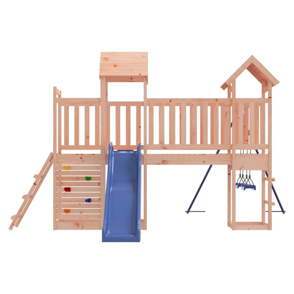 Altalena per parco giochi da esterno scivolo altalena robusta giochi da giardino 505 x 332 x 214 cm legno massello di abete Douglas 02_0004639