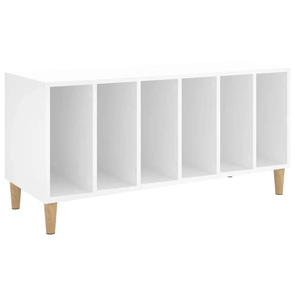 Mobile Porta Dischi Bianco 100x38x48 cm in Legno Multistrato 831973