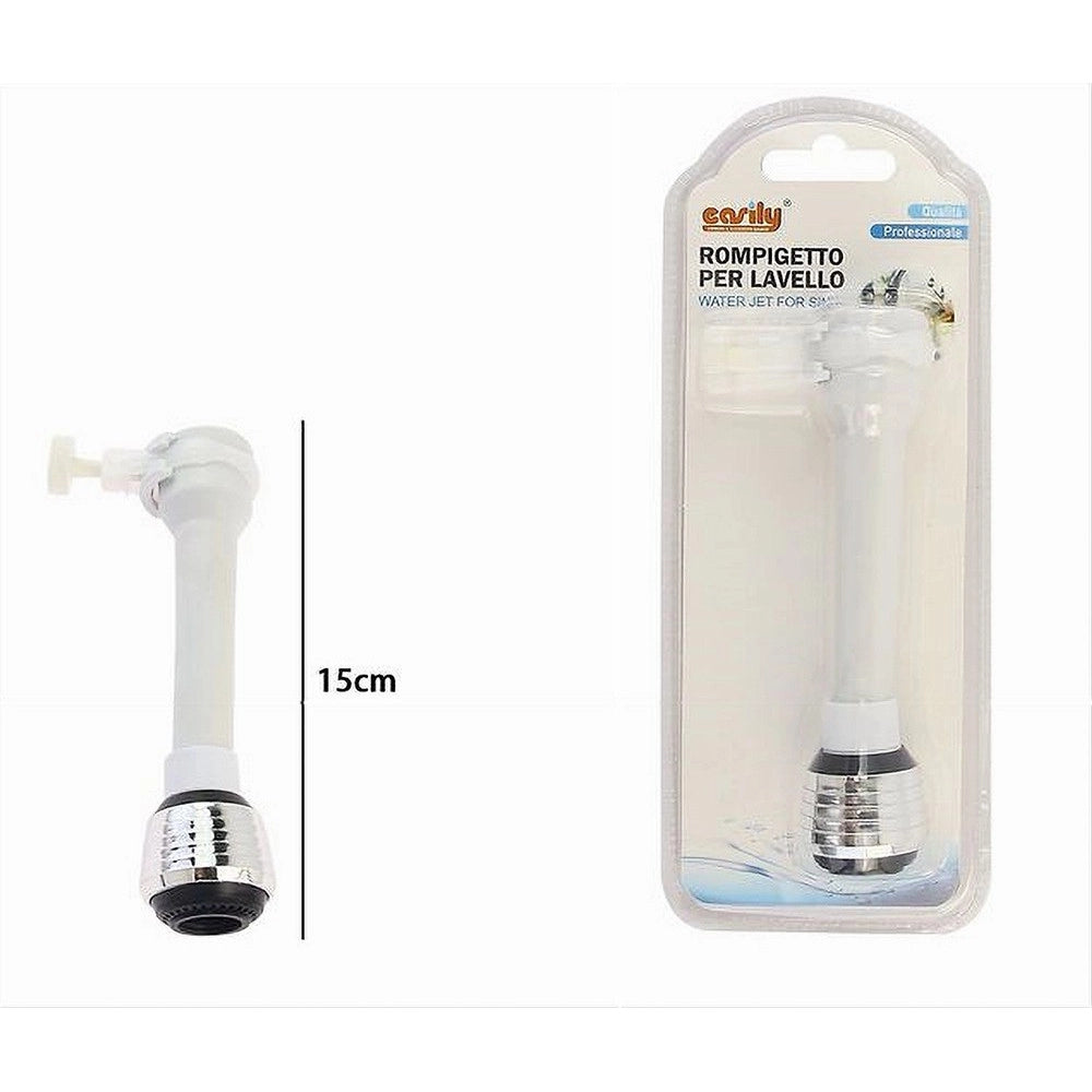 Trade Shop - Aeratore Rompigetto Lavello Rubinetto Cucina Cromo Bianco Nero Filtro Snodato 87172 -