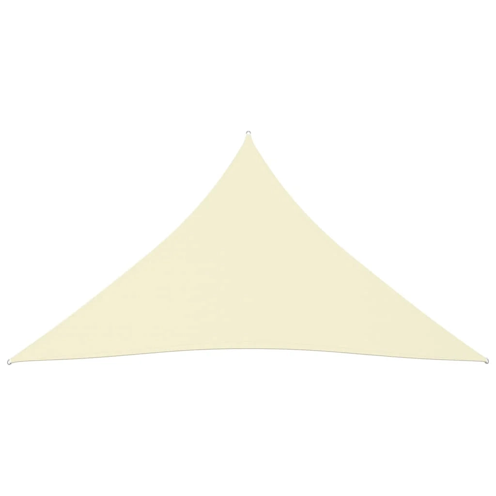 Vela ombreggiante triangolare in tessuto Oxford 4 x 5 x 5 m crema 02_0009890