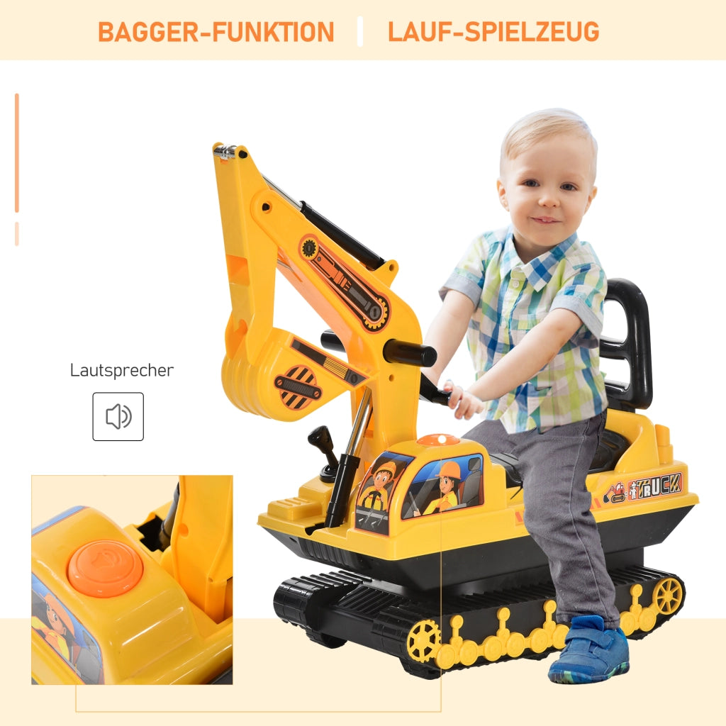 Bagger giocattolo per bambini con cassetto ¨C zephmum ¨C giallo