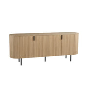 Buffet VAGOS – Coloris rovere naturale – 4 porte – 200 cm – Grande credenza moderna – Ampio spazio di conservazione