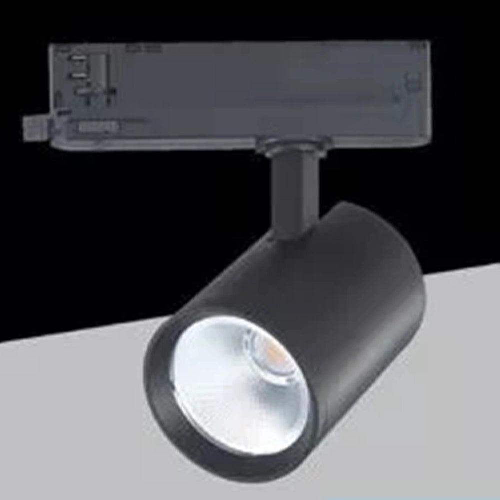 Trade Shop - Faretto Led Per Binario Trifase 30w Lampada Orientabile Luce Naturale Calda Ip20 Gd19c20 - Nero-bianco Caldo      -