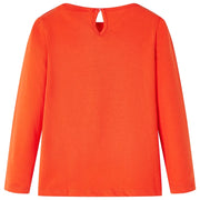 Maglietta da Bambina Maniche Lunghe Arancione Scuro 104
