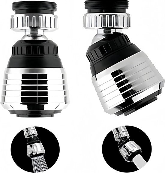 2 pezzi di tubi di espansione rotativi a 360° - Filtro d'acqua a risparmio idrico di lusso - Accessori da cucina Supercharged