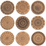 Set di 9 supporti per bicchieri in plastica riciclabile, ronde supporti per bicchieri in vetro per uso domestico, ufficio, bar, ristorante - 10 x 0,5 cm