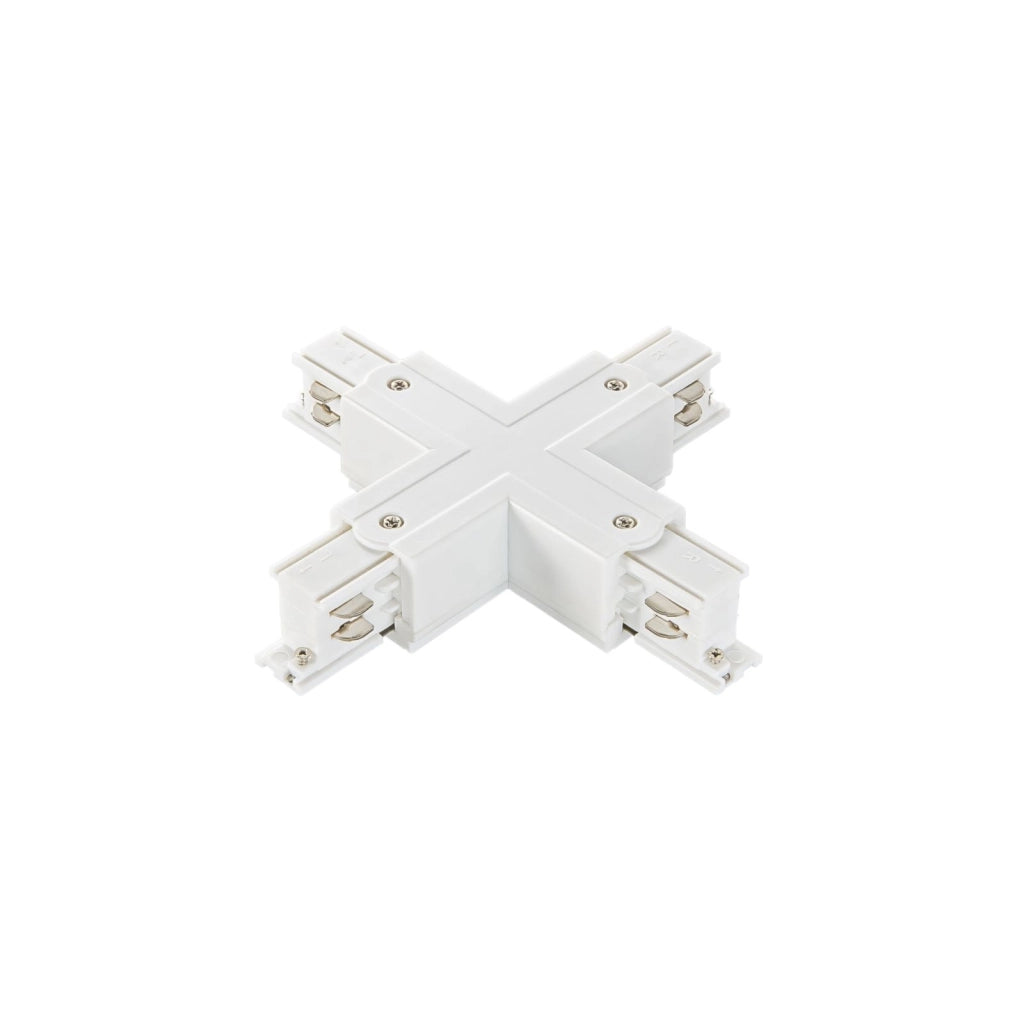 LED-RAIL-X-BCO CONNESSIONE A X PER BINARIO TRIFASE RAIL BIANCO 18,17X4,2X3,44CM