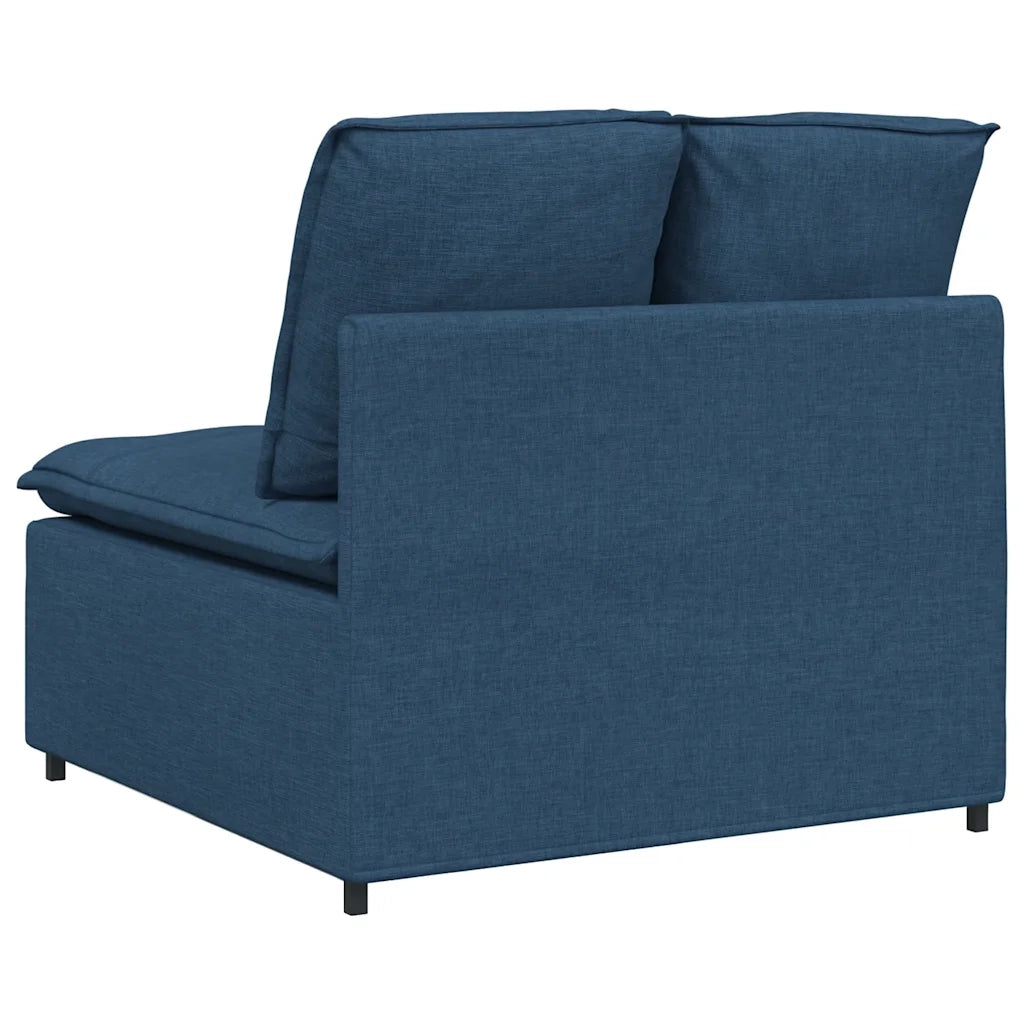 vidaXL Modulo Centrale Divano Modulare con Cuscini Blu 100 cm